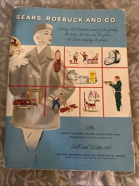 Sears Roebuck & Co. 1957 Catalog - Vintage Book Spine